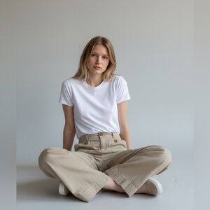 NWT AE Patch Pocket Wide Leg Pants 8